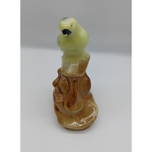 Vintage Porcelain Figural Bird Figurine Yellow Green Brazil MCM Mid Century - Picture 2 of 6